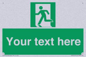 Custom Emergency Exit Left Sign